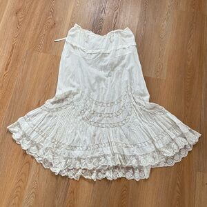 UNREAL Edwardian Antique Cotton and Lace Skirt